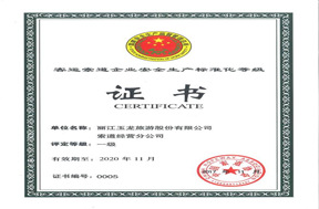 玉龍雪山索道安全生產(chǎn)標(biāo)準(zhǔn)化等級證書獎